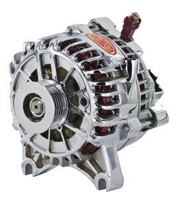 Alt, Ford 6G Chrome 140A 6 grv Pulley, Large Frame V Mtg PCM Controlled LI-SIG-A VR