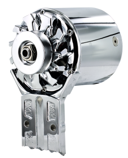 PowerGEN, Ford Chrome Flat Head Front Mtg '39-'48 90A 12V "Shorty" w/Pulley, for 5/8" Belt