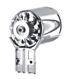 PowerGEN, Ford Chrome Flat Head Front Mtg '39-'48 60A 6V Pos Grd w/Pulley, for 5/8" Belt