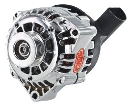Alt, GM CS130D Chrome 120A 6 grv Pulley, w/Airduct Cover 1-Wire or OE Hookup
