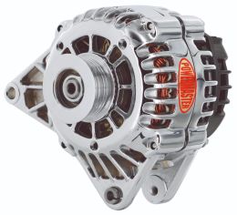 Alt, GM CS130D Chrome 120A 6 grv Pulley, Saddle Mtg 3.8L "Camaro" OE Hookup PLFS VR