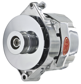 Alt, GM 17SI Polish 120A 6 grv Pulley/Baffle 1 or 3 Wire