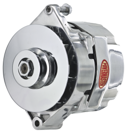 Alt, GM 17SI Polish 120A 1V Pulley/Baffle 1 or 3 Wire