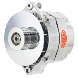 Alt, GM 12SI Polish 100A 6 grv Pulley, & Baffle 1 or 3 Wire