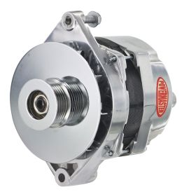 Alt, GM CS144 Polish 170A 6 grv Pulley/Baffle Str, Mtg Threaded Mtg Ear Vette, Grd Nat'l, F-Bird 1-Wire or OE