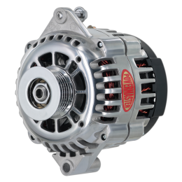 Alt, GM AD230 Polish 120A 6 grv Pulley, Str, Mt 6.61" Side BAT Post (Upgrade for All GM w/6.61" Str, Mtg)