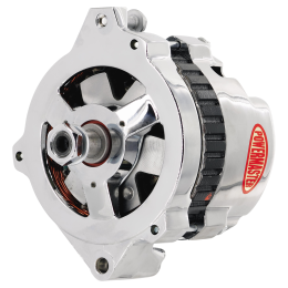 Alt, GM CS130 Chrome 155A w/o Fan & Pulley, Str, Mtg 6.14" Side BAT Post 1-Wire or OE Hookup