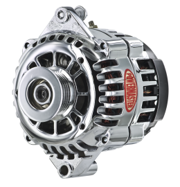 Alt, GM AD230 Chrome 165A 6 grv Pulley, Str, Mt 6.61" Side BAT Post (Upgrade for All GM w/6.61" Str, Mtg)