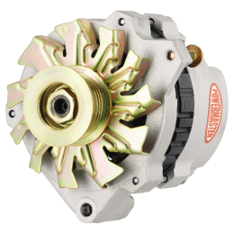 Alt, GM CS130 Natural 140A 6 grv Pulley, Offset Right Mtg Side BAT Post 1-Wire or OE Hookup