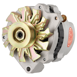 Alt, GM CS130 Natural 105A 6 grv Pulley, Offset Right Mtg 1-Wire or OE Hookup