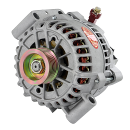 Alt, Ford 6G Natural 200A 6 grv Pulley, Large Frame Transverse Mtg "Mustang" PCM Controlled LI-SIG-A VR