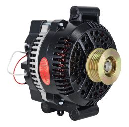 Alt, Ford 3G Black 200A 6 grv Pulley, Large Frame Transverse Mtg 1-Wire