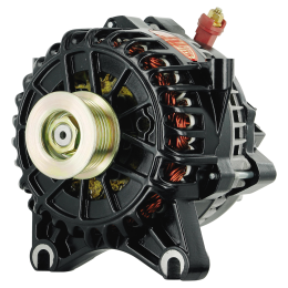 Alt, Ford 6G Black 200A 6 grv Pulley, Large Frame V Mtg 4.6L "Crown Vic",I-D-A VR