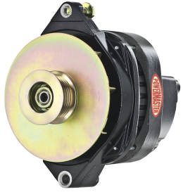 Alt, GM CS144 Black 200A 6 grv Pulley/Baffle Str, Mtg Threaded Mtg Ear 1-Wire or OE Hookup