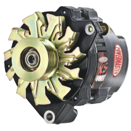 Alt, GM CS130 Black 140A XS Volt™ 6 grv Pulley, Offset Right Mtg