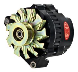 Alt, GM CS130 Black 140A 6 grv Pulley, Offset Left Mtg Unthreaded Mtg Ear 1-Wire or OE Hookup