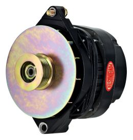 Alt, GM CS144 Black 200A XS Volt™ 6 grv Pulley/Baffle Str, Mtg Unthreaded Mtg Ear for Impala etc