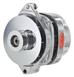 Alt, GM CS144 Polish 200A 6 grv Pulley/Baffle Str, Mtg Unthreaded Mtg Ear for Impala etc 1-Wire or OE Hookup