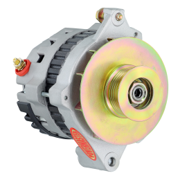 Alt, GM CS121 "5X5" Natural 100A XS Volt™ 6 grv Pulley, Fan & Baffle Str, Mtg 6.14" Side Bat Post