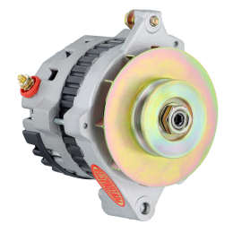 Alt, GM CS121 "5X5" Natural 100A XS Volt™ 1V Pulley, Fan & Baffle Str, Mtg 6.14" Side Bat Post