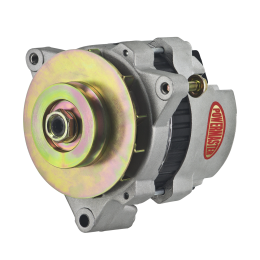 Alt, GM CS121 "5X5" Natural 100A 16V 1V Pulley, Fan & Baffle 3 Ear Mtg Side Bat Post 1-Wire