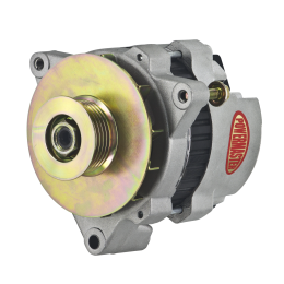 Alt, GM CS121 "5X5" Natural 100A XS Volt™ 6 grv Pulley, Fan & Baffle 3 Ear Mtg Side Bat Post