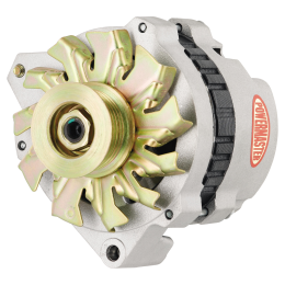 Alt, GM CS130 Natural 105A 6 grv Pulley, Offset Left Mtg 1-Wire or OE Hookup