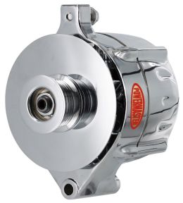 Alt, Ford Upgrade Chrome 150A Smooth Look™ 6 grv Pulley, & Baffle 1-Wire