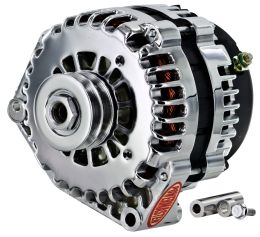 Alt, Chrysler Upgrade AD244 Type Chrome 220A 2V Pulley, Side BAT Post w/spacers 1-Wire