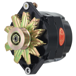 Alt, Jeep Upgrade, Black 100A 6 grv Pulley, Motorola Replacement 1" Mtg Spool 1-Wire