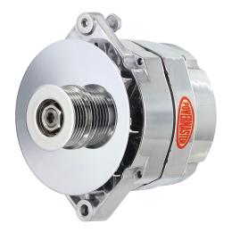 Alt, Jeep Upgrade, Polish 100A 6 grv Pulley, & Baffle Motorola Replacement 1"Mtg Spool 1-Wire