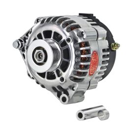Alt, Chrysler Upgrade AD230 Type Polish 165A 6 grv Pulley, Side BAT Post w/spacers 1-Wire