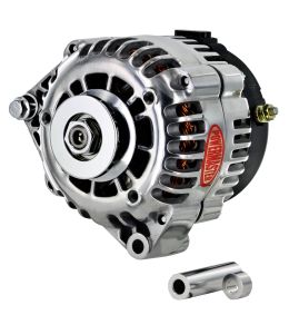 Alt, Chrysler Upgrade AD230 Type Polish 165A 1V Pulley, Side BAT Post w/spacers 1-Wire