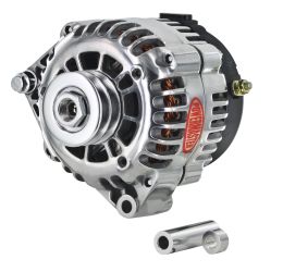 Alt, Chrysler Upgrade AD230 Type Polish 165A 2V Pulley, Side BAT Post w/spacers 1-Wire