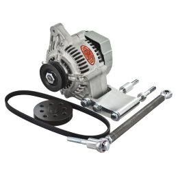 Alternator Kit, High Mount off WP [SBC] 3 grv w/8102-1 (Offset Right Mtg) 65A Alt
