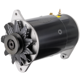 PowerGEN, GM Black Long 90A 12V w/Lamp Term w/ Pulley, for 3/8" Belt