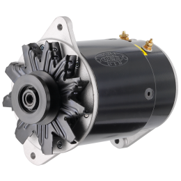 PowerGEN, GM Black Short 90A 12V w/Lamp Term w/Pulley, for 3/8" Belt