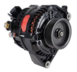 Alt GM HPR SF Denso Black 180A Corvette 3" 6 grv Under Drive Pulley 1-Wire 18.2 Preset Voltage
