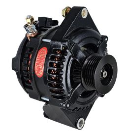 Alt Ford Upgrade Black 180A 6 grv Pulley HPR Straight Mt 6.93" 1-Wire