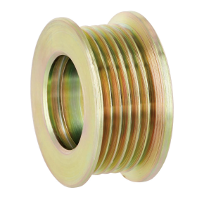 Pulley, 6 grv Yellow Zinc 2.00" OD