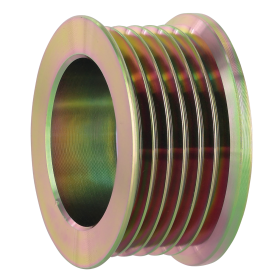 Pulley, 6 grv Yellow Zinc 1.92" OD