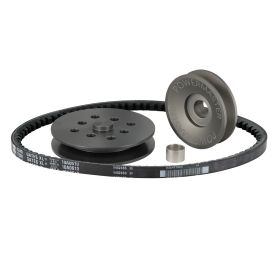 V-Belt, Drive System (2 Pulleys- W/P and Alt) Aluminum Hardcoat Anodized for circle track
