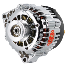 Alt, GM AD230 Chrome 120A 6 grv Pulley, 1-Wire or OE Hookup