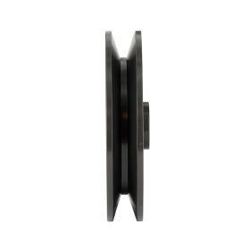 Pulley, 1V Aluminum Hardcoat Anodized 3/8" x 4" OD (Deep Groove) (15/17mm bore)