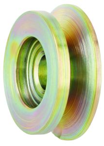 Pulley, 1V Yellow Zinc 3/8" W x 2.33" OD