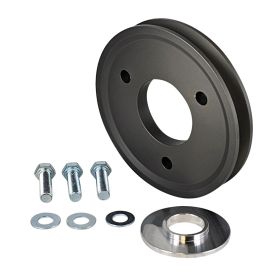Pulley, 1V Crank for SBC Balancer 3/8" x 5.20" OD Aluminum Hardcoated Anodized (Deep Groove)