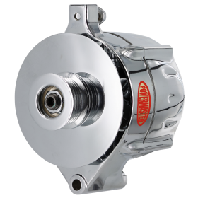 Alt, Ford Upgrade Chrome 100A Smooth Look™ 6 grv Pulley, & Baffle 1-Wire