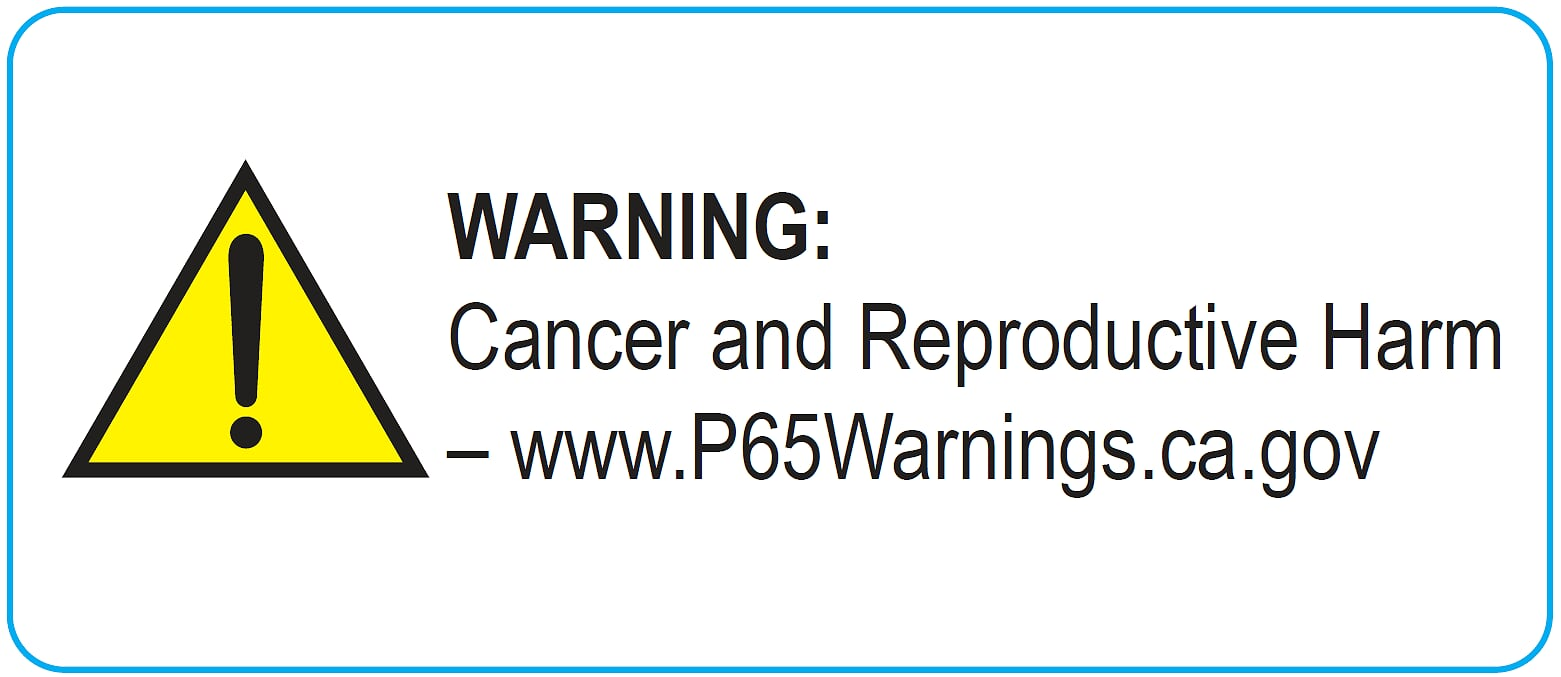 Cancer and Reproductive Harm Warning